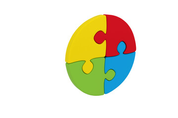 Circular jigsaw puzzle