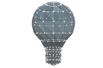 Digitally generated image of abstract gray light bulb