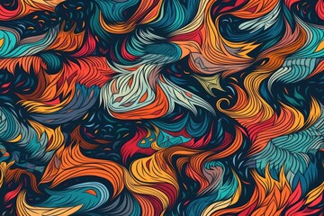 Obraz premium vibrant feathers against a black background. Generative AI