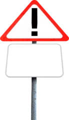 Foto op Plexiglas anti-reflex Exclamation mark on red sign board © vectorfusionart
