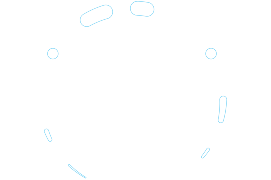 Various shapes forming a circle