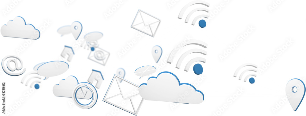 Poster lines connecting various networking icons