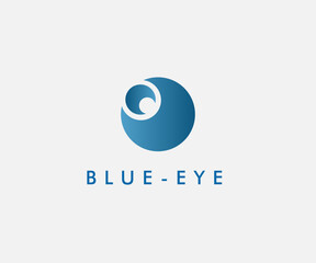 Abstract eye logo. Corporate identity design element. Retina circle scanner, personality eye identification, iris id lock logotype idea. Security, protect concept. Eye Vector icon.