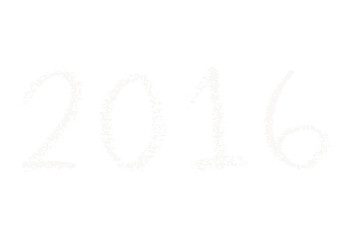 2016 numbers in white color over black background