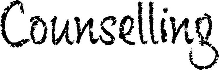 Counselling text against white background