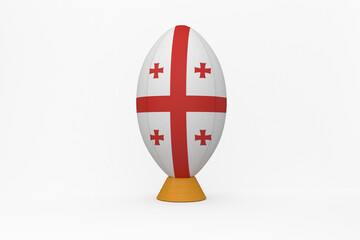 Georgia flag rugby ball