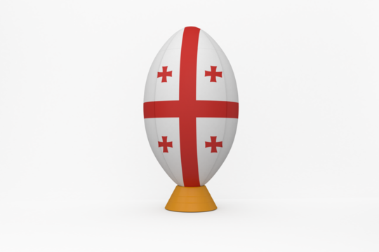 Georgia flag rugby ball