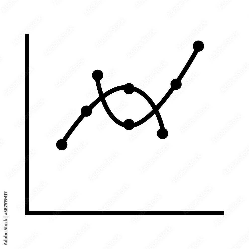 Poster digitally generated image of curve graph