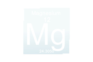 Magnesium element against white background