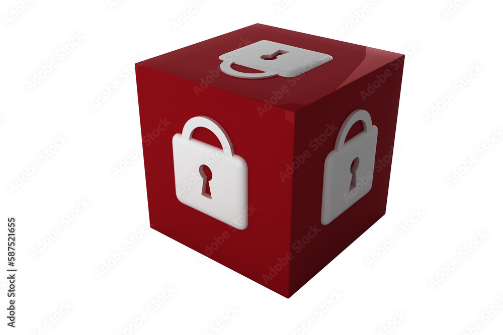 Poster lock app cube