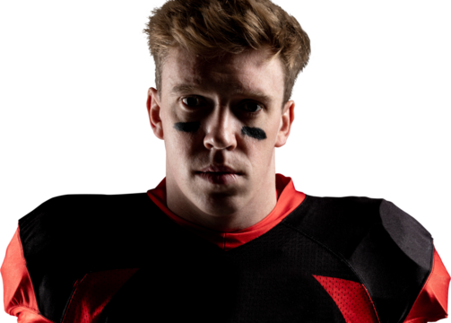 American football player standing