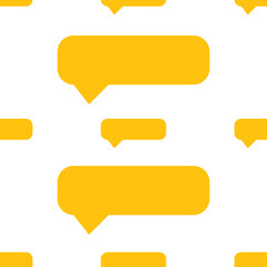 Illustration of speech bubble in yellow color