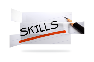 Skills in handwriting on abstract screen