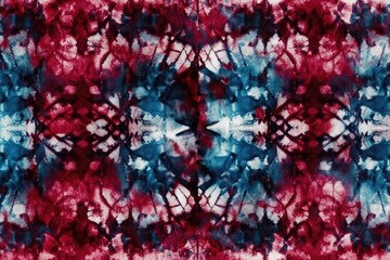 abstract painting with red, white, and blue colors. Generative AI