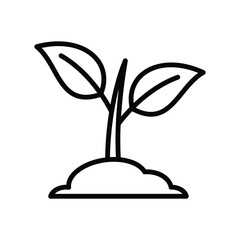 sprout icon vector design template in white background