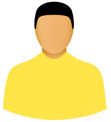 Man against white background