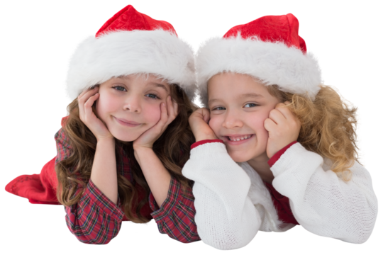 Festive little siblings smiling at camera - Powered by Adobe