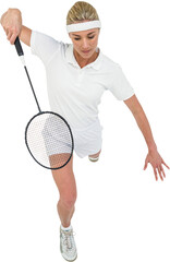 Badminton player playing badminton 