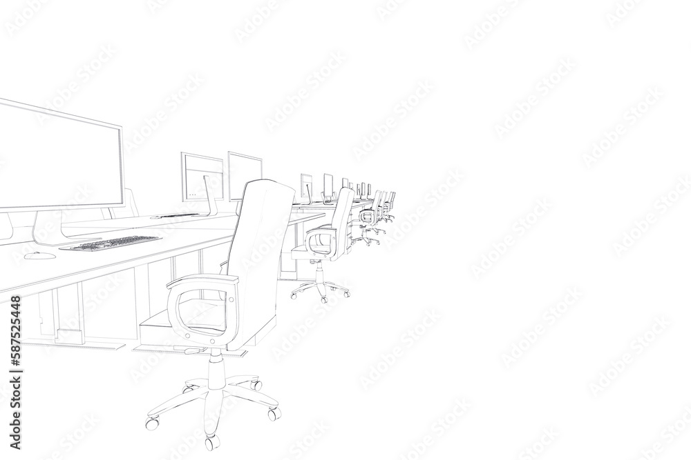 Poster draw of an open space