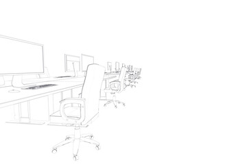 Draw of an open space 