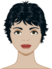 Portrait of a young, dark-haired woman