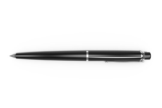 Composite image of black ballpoint pen 