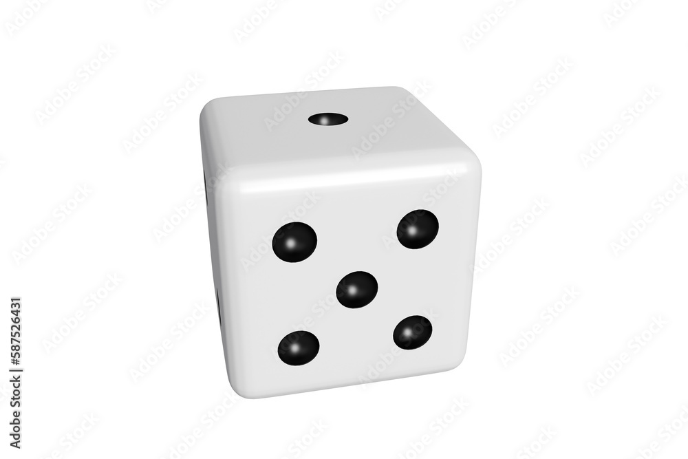 Aufkleber computer generated image of 3d dice
