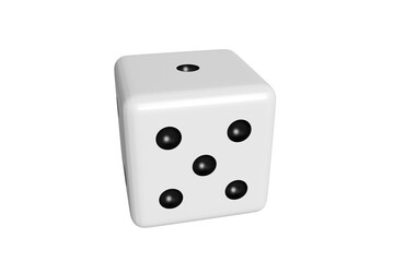Computer generated image of 3D dice