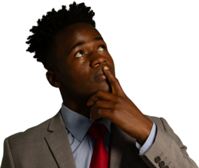 Man with finger on his lip