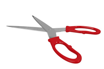 Plastic red scissors