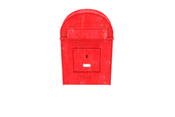 Digitally generated image of red letterbox 
