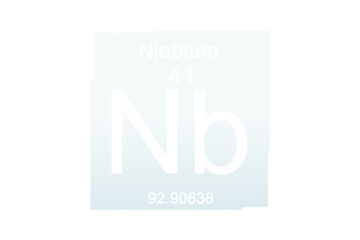Niobium element against white background