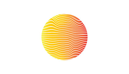 Pattern in orange circle against white background