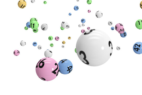 3D image of colorful bingo balls