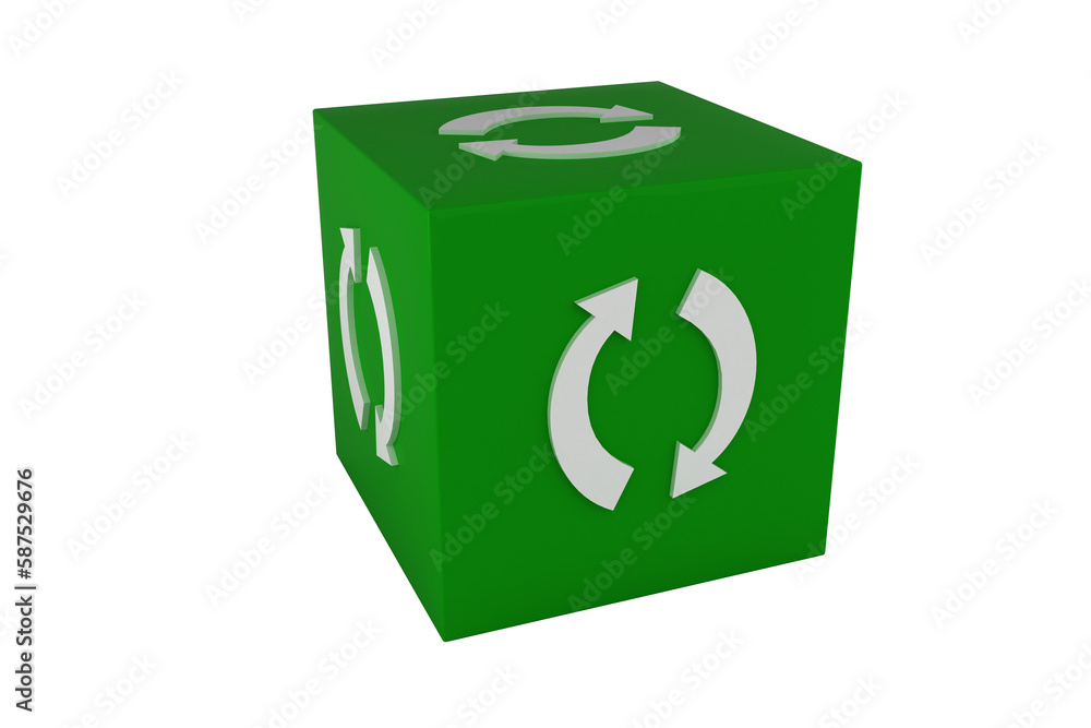 Poster loading icon on cube