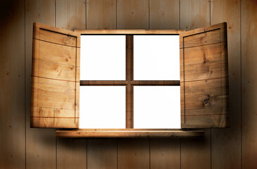 Window in wooden room
