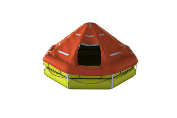 Naklejka premium Inflatable tent against white background