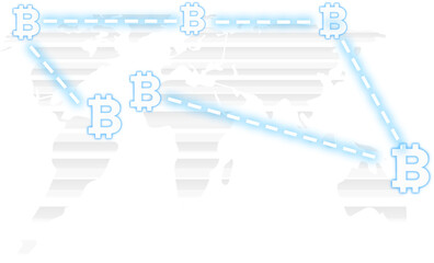 Symbol of bitcoin digital cryptocurrency