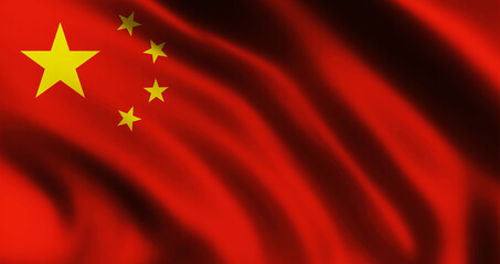 Chinese flag waving Background