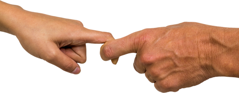 Cropped hands of people holding fingers