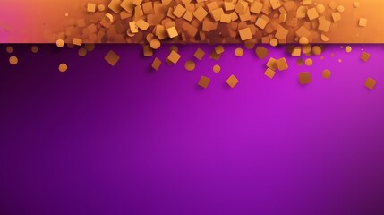 A gold and purple abstract sparkle background. Generative AI. 