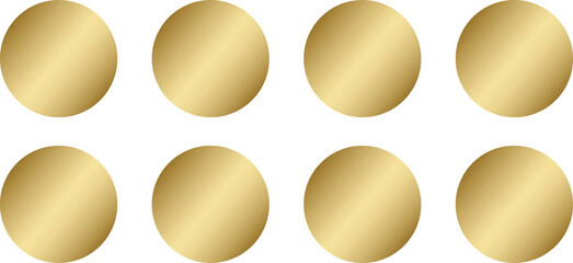 Circular shape gold color