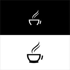 cup of coffee a clip art simple design , Abstract, logo, line logo, icon, vector design. symbol logo, concept for design. 