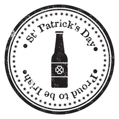 Composite image of St Patrick Day with bottle symbol