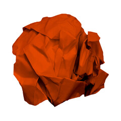 Blank red crumpled paper