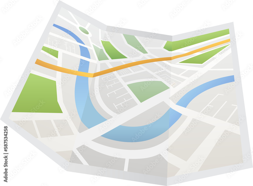 Poster digital image of map with directions