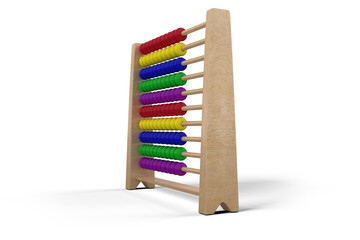 3D image of wooden abacus