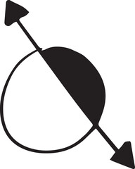 Circle with arrow symbols