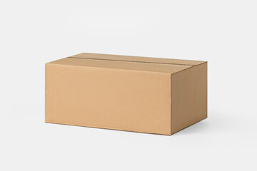 Cardboard box for delivery, parcels. On a light background