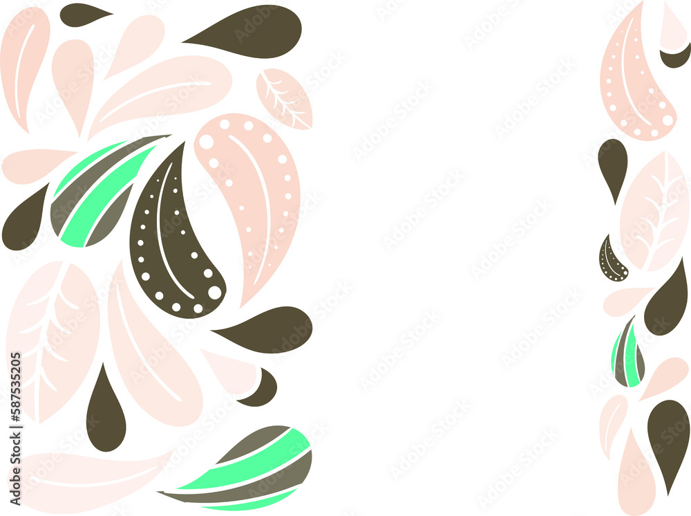 Poster digitally generated image of leaf patterns